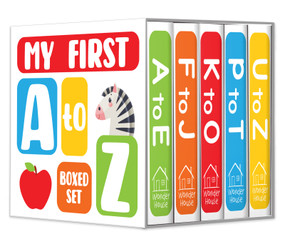 My first A to Z Boxed Set of 5 books (Mini Board Books) by Wonder House Books, 9789362141132