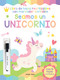 Reusable wipe and clean Let's be a Unicorn activity book - Spanish, 9789362143938
