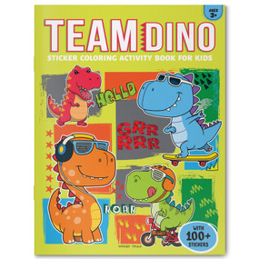 Team Dino Sticker Coloring Book For Kids by , 9789362144300