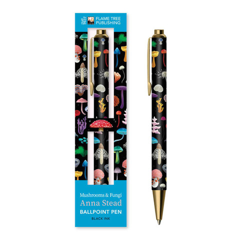 Anna Stead: Mushrooms & Fungi Boxed Decorative Ballpoint Pen by Flame Tree Studio, 9781835626917