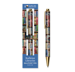 Bodleian Libraries: Hobbies & Pastimes Bookshelves Boxed Decorative Ballpoint Pen by Flame Tree Studio, 9781835626924