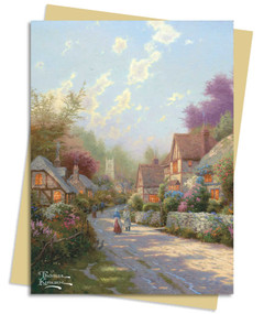 Thomas Kinkade: Cobblestone Village Greeting Card Pack (Pack of 6) by Flame Tree Studio, 9781835626955