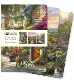 Thomas Kinkade Set of 3 Midi Notebooks by Flame Tree Studio, 9781835627389
