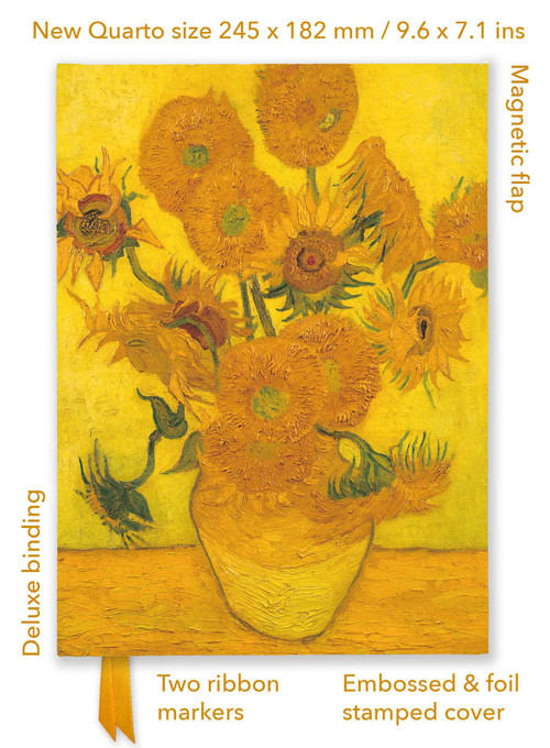 Vincent van Gogh: Sunflowers (Foiled Quarto Journal) by Flame Tree Studio, 9781835627396