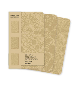 William Morris Set of 3 Mini Craft Notebooks by Flame Tree Studio, 9781835627471