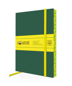 Racing Green & Neon Yellow Artisan Paperback Notebook by Flame Tree Studio, 9781835627495