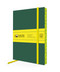 Racing Green & Neon Yellow Artisan Paperback Notebook by Flame Tree Studio, 9781835627495