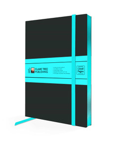Black & Blue Artisan Paperback Notebook by Flame Tree Studio, 9781835627501