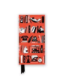 Moomin Bookshelves: Red (Foiled Slimline Journal) by Flame Tree Studio, 9781835627631