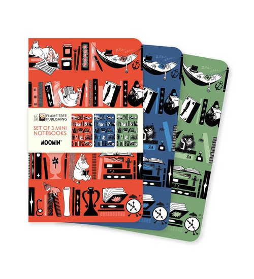 Moomin Bookshelves Set of 3 Mini Notebooks by Flame Tree Studio, 9781835627655