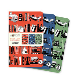 Moomin Bookshelves Set of 3 Mini Notebooks by Flame Tree Studio, 9781835627655