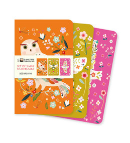 Bee Brown Set of 3 Mini Notebooks by Flame Tree Studio, 9781835627662
