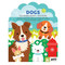 Dogs Coloring Book + Stickers (Bilingual Edition) by Petit Collage, 9781797241548