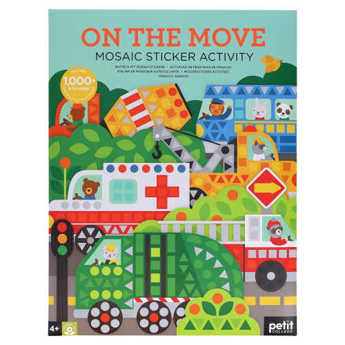 Mosaic Sticker Activity: On the Move (Bilingual Edition) by Petit Collage, 9781797241616