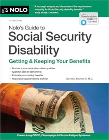 Nolo's Guide to Social Security Disability (Getting & Keeping Your Benefits) - 9781413333305 by David A. Morton III