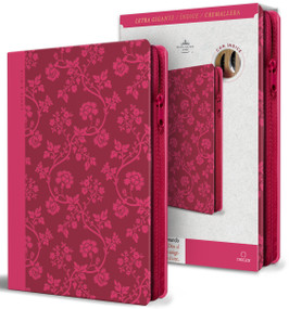 Biblia RVR 1960 letra gigante, tamaño manual, símil piel rosada, cremallera, índice / Spanish Bible RVR 1960 Giant Print, handy Size, Pink Leathersoft by Reina Valera Revisada 1960, 9798890985088
