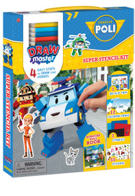 Drawmaster Robocar Poli: Super Stencil Kit (4 Easy Steps to Draw your Heroes) by Roi Visuals, CrackBoom! Books, 9782898020933