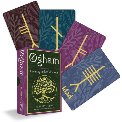 Ogham (Divining in the Celtic Way (25-Card Deck and 192-Page Guidebook)) by Jane Matthews, 9781578638901