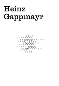 Cahier #1: Heinz Gappmayr by Gaby Gappmayr, 9783969122570