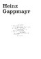 Cahier #1: Heinz Gappmayr by Gaby Gappmayr, 9783969122570