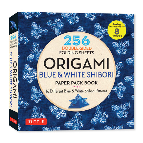 Origami Blue & White Shibori Paper Pack Book (256 Double-Sided Folding Sheets (Includes Instructions for 8 Models)) by Tuttle Studio, 9780804859622