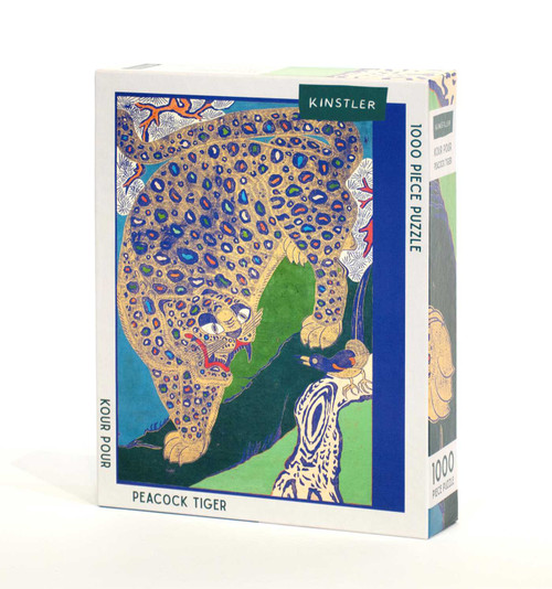 Peacock Tiger (1000 piece puzzle) by Kour Pour, 9781959407041