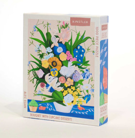 Bouquet with Cupcake (dessert) (1000 piece puzzle) by Alec Egan, 9781959407072