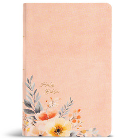 CSB Large Print Personal Size Reference Bible, Digital Study Edition, Easy-to-Read Optimal Type, Peach Floral LeatherTouch, Indexed by CSB Bibles by Holman, 9798384546351