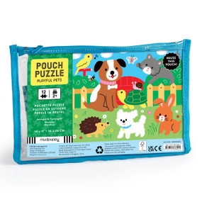 Playful Pets 12 Piece Pouch Puzzle by Mudpuppy, Mélisande Luthringer, 9780735386204