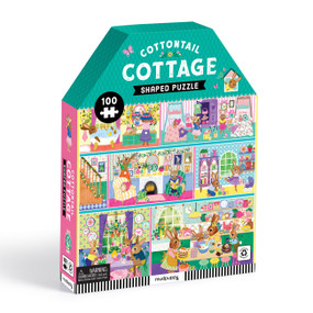 Cottontail Cottage 100 Piece House-shaped Puzzle by Mudpuppy, Rebecca Jones, 9780735387584