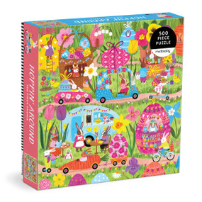 Hoppin' Around 500 Piece Family Puzzle by Mudpuppy, Jenny Miriam, 9780735387607