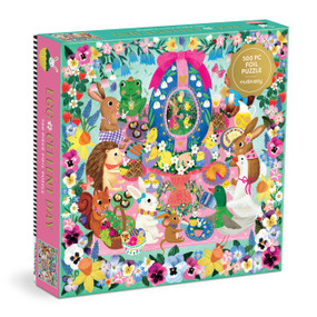 Egg-cellent Day 500 Piece Foil Family Puzzle by Mudpuppy, Rebecca Jones, 9780735387614