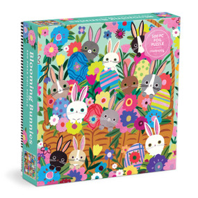 Blooming Bunnies 500 Piece Foil Family Puzzle by Mudpuppy, Tara Lilly, 9780735387621