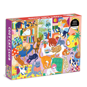 Cozy Cat Club 1000 Piece Family Puzzle by Mudpuppy, Sarah Walsh, 9780735387683