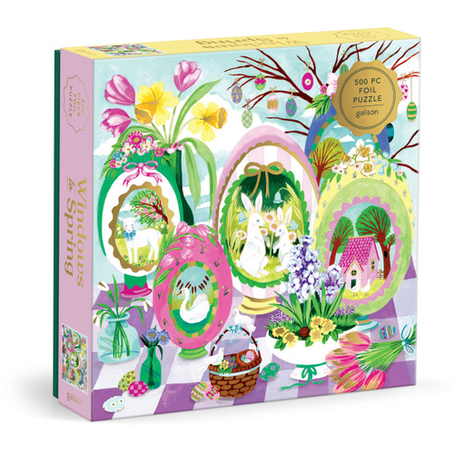 Windows To Spring 500 Piece Foil Puzzle by Galison Galison, Joanna Clay, 9780735388130