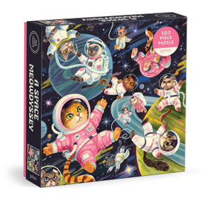 A Space Meowdyssey 500 Piece Puzzle by Galison Galison, Lucia Baertl, 9780735388192