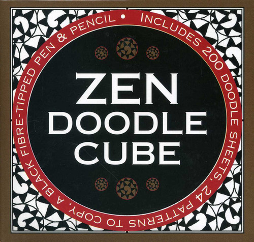 Zen Doodle Cube (Includes 200 Doodle Sheets, 24 Patterns To Copy, A Black Fibre-Tipped Pen & Pencil) by Peony Press, 9780754831990