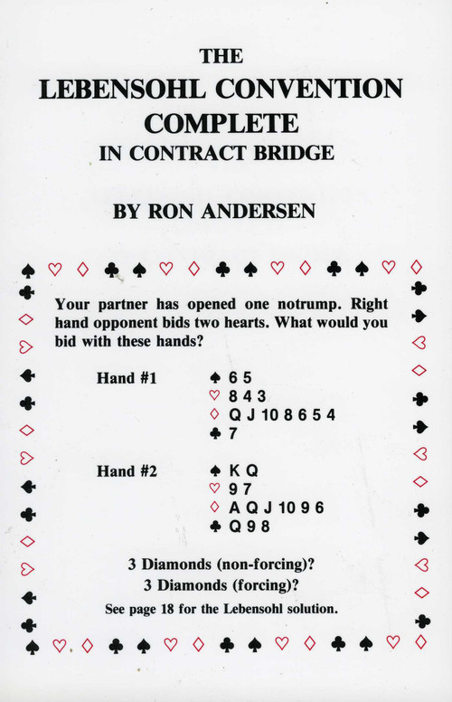 The Lebensohl Convention Complete by Ron Anderson, 9780910791823