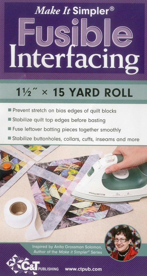 Make It Simpler Fusible Interfacing (1 1/2" x 15 Yard Roll) by Anita Grossman Solomon, 9781607055105