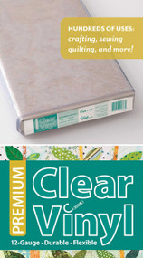 Premium Clear Vinyl Bolt, 18"" x 10 yards (12-Gauge - Durable - Flexible) by C&T Publishing, 9781617451072