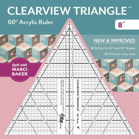 Clearview Triangle 60 Degree Acrylic Ruler 8" by Sara Nephew, 9781617452956