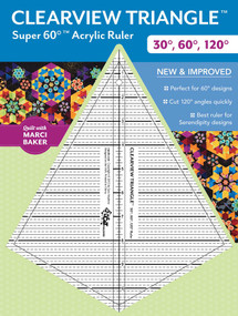 Clearview Triangle Super 60 Acrylic Ruler (30°, 60°, 120°) by Marci Baker, 9781617452963
