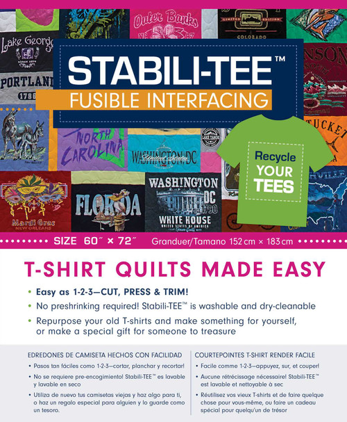 Stabili-TEE Fusible Interfacing Pack, 60" x 72" (T-Shirt Quilts Made Easy) by C&T Publishing, 9781617454943