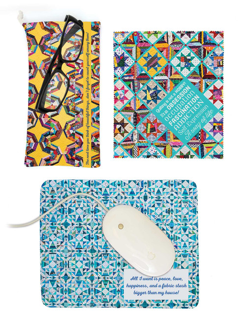 Bonnie K. Hunter's Quilter's Tech Set (Microfiber Mouse Mat, Cleaning Cloth, Mini Cleaner & Pouch) by Bonnie K. Hunter, 9781644030332