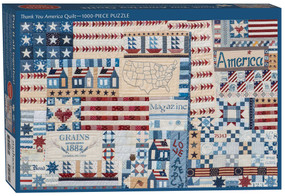Thank You America Quilt Jigsaw Puzzle for Adults by Masako Wakayama (1000 Pieces, Dimensions 29.5" x 19.5") by Masako Wakayama, 9781644031100
