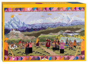 Free Tibet Quilt Jigsaw Puzzle for Adults by Meri Henriques Vahl (1000 Pieces, Dimensions 29.5" x 19.5") by Meri Henriques Vahl, 9781644031117