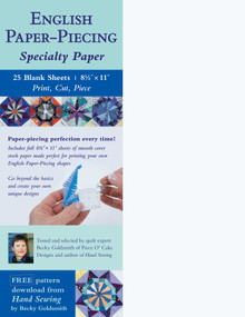 English Paper-Piecing Specialty Paper (25 Blank Sheets, 8.5" x 11"; Print, Cut, Piece) by Becky Goldsmith, 9781644031131