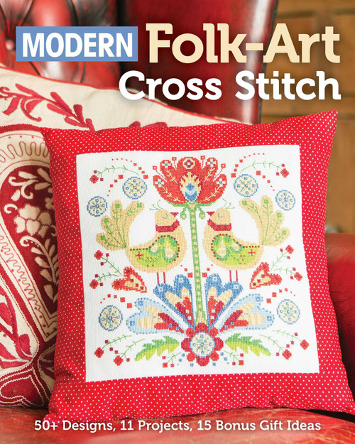 Modern Folk-Art Cross Stitch (50+ Designs, 11 Projects, 15 Bonus Gift Ideas) by Immediate Media, 9781644031513