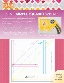 fast2cut 3-in-1 Simple Square Template (Easily Cut 3 1/2 ?, 4 1/2" & 5 1/2" Squares) by Judy Gauthier, 9781644033951