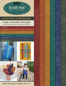 kraft-tex Designer Sampler 6 Deep, Rich Colors Hand-Dyed & Prewashed (Kraft Paper Fabric, 6 Sheets 8.5" x 11'') by C&T Publishing, 9781644034071
